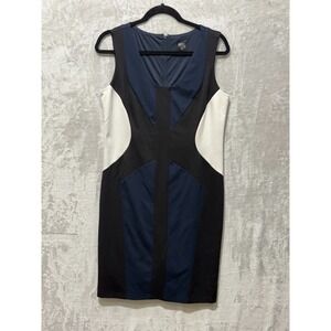 Ann‎ Taylor Women's Sleeveless Sheath Dress - Black, Blue, White - Size 8